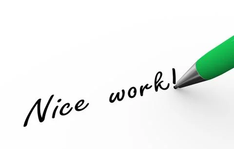 3d pen writing nice work illustration Stock Illustration