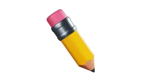 3d pencil animation on the white background Stock Footage 219592963