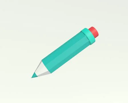 3d Pencil icon Illustrazione stock