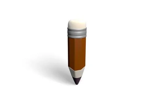 3D pencil icon Stock Illustration