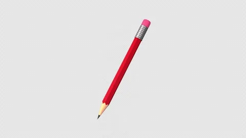3D Pencil Rotating on a Transparent Background. Seamless Loop. Pencil Icon. 4K Stock Footage 284530565