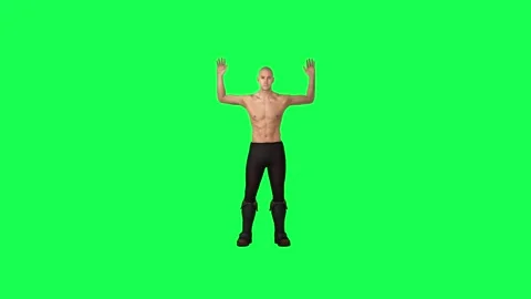 3d people in chroma key background isolated Young American soldier exercising wi Stock Footage 243972323
