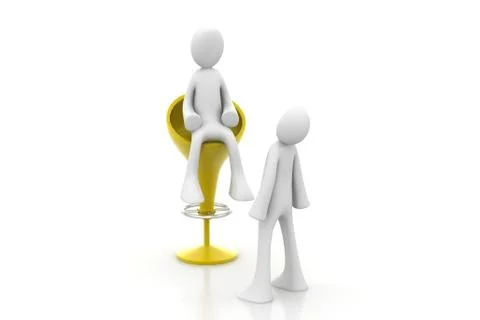 3d people communication together Free Stock Illustration