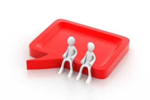 3d people communication together Free Stock Illustration
