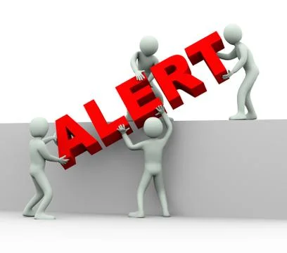 3d people - concept of alert Stock Illustration