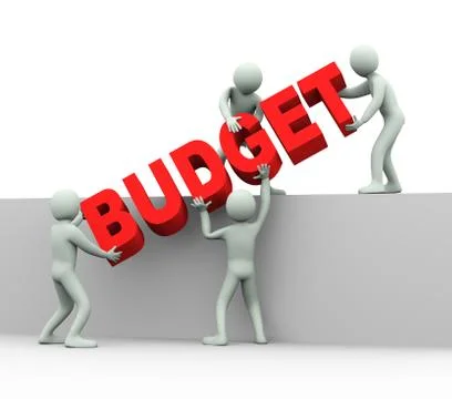 3d people - concept of budget Stock Illustration