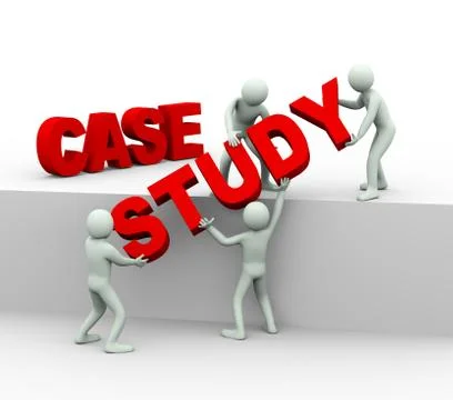 3d people - concept of case study Stock Illustration