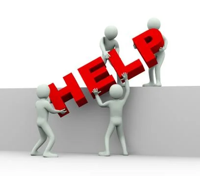 3d people - concept of help and support Stock Illustration