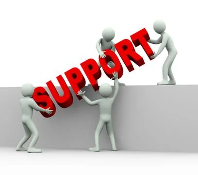 3d people - concept of help and support Stock Illustration