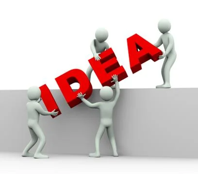 3d people - concept of idea Stock Illustration