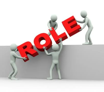 3d people - concept of role Stock Illustration
