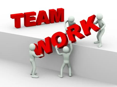 3d people - concept of team work Stock Illustration