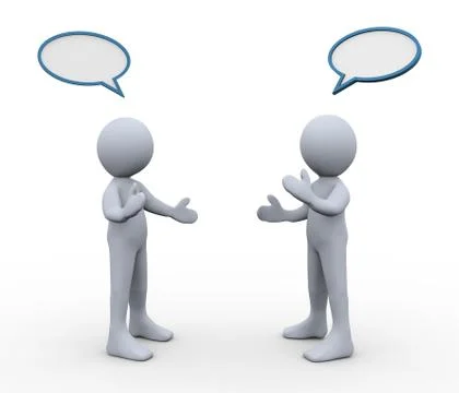 3d people discussion Stock Illustration