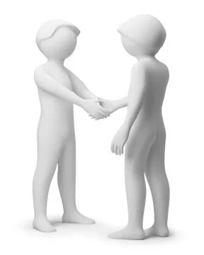 3d people greeting Stock Illustration