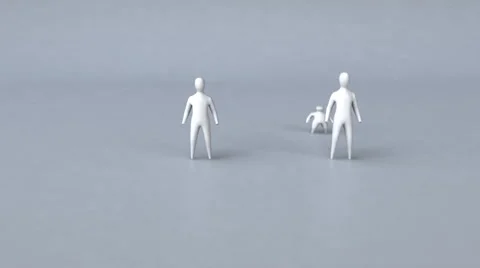 3d people on grey background Video stock 57295680