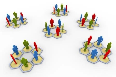 3d people group Stock Illustration