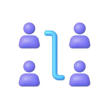 3d people icon 3d for web design. People icon 3d, great design for any purposes Stock Illustration