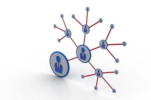 3d people network concept Free Stock Illustration