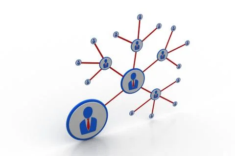 3d people network concept Free Stock Illustration