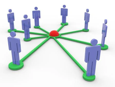 3d people network Stock Illustration