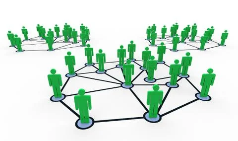 3d people networks Stock Illustration