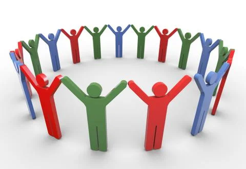 3d people social network Illustrazione stock