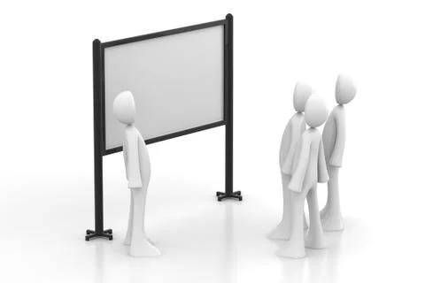 3d people studying Free Stock Illustration