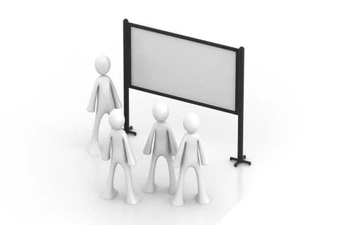 3d people studying Free Stock Illustration