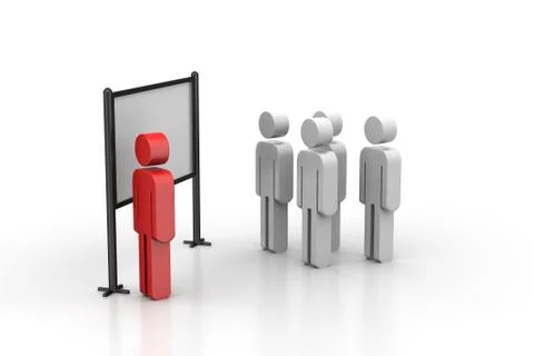 3d people studying Free Stock Illustration