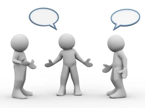 3d people talking Stock Illustration