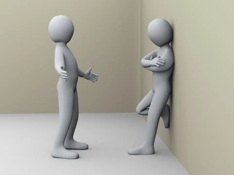 3d people talking Stock Illustration