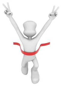3d people the winner. 3d image. Stock Illustration