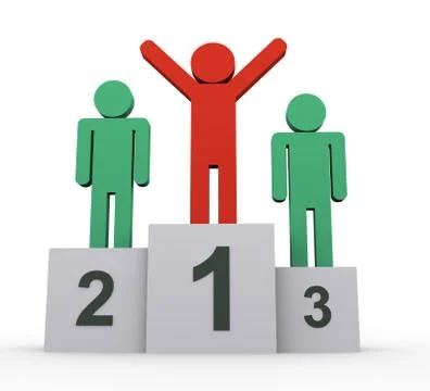 3d people winners Stock Illustration