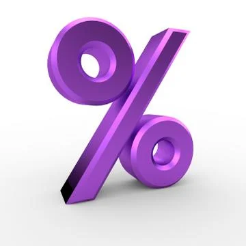 3d percent sign Stock Illustration