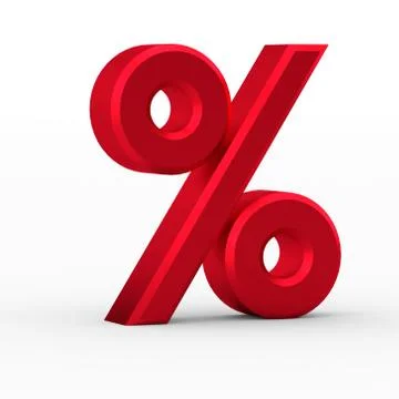 3d percent sign Stock Illustration