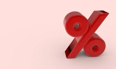 3d percent sign Stock Illustration