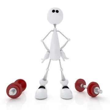 3d person athlete. Stock Illustration
