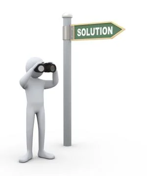 3d person with binocular Stock Illustration