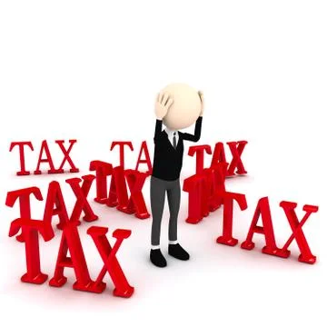 3d person decide problem Stock Illustration