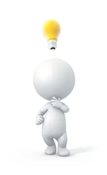 3d person with idea. Stock Illustration