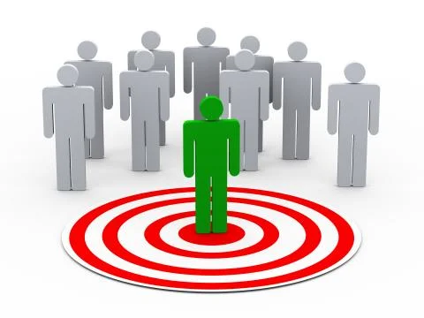 3d person selection from people group Stock Illustration