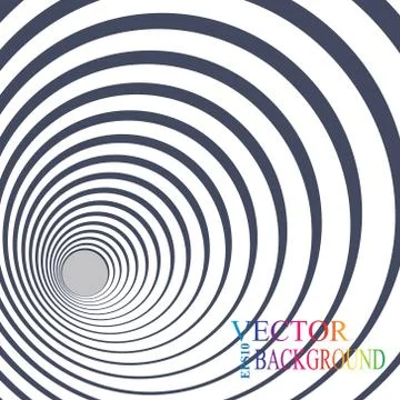 3d perspective circle background. Vector illustration Stock Illustration