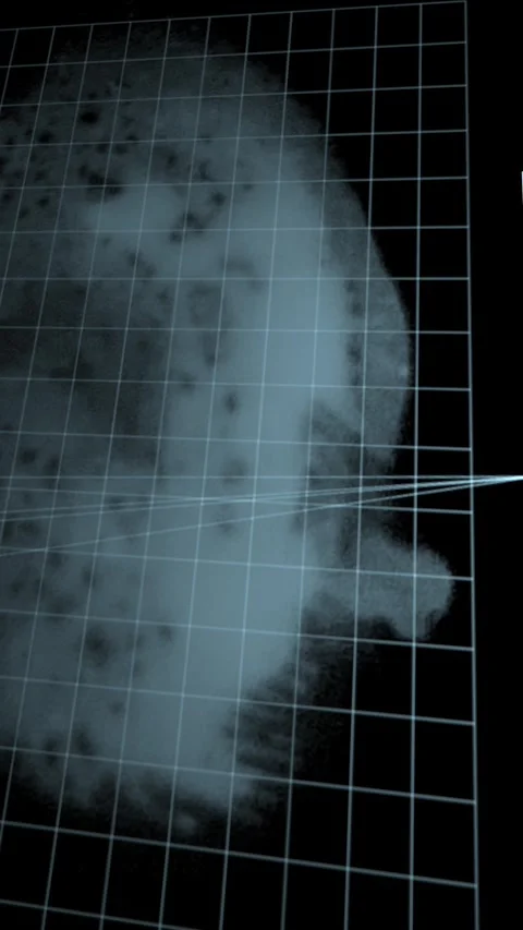 3D Perspective Forensic DNA Scan Telemetry Vertical Screen UI Graphic Stock Footage 340933079