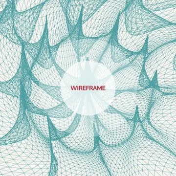 3d Perspective Grid Background. Abstract Geometric Illustration. Stock Illustration