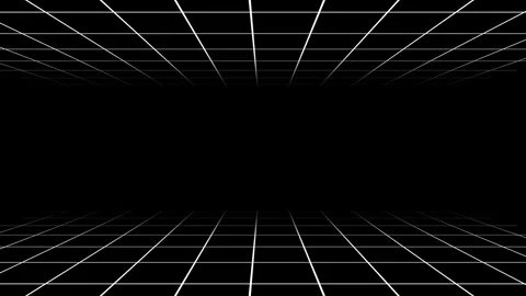 3d perspective grid lines loop animation retro background Stock Footage 321001948