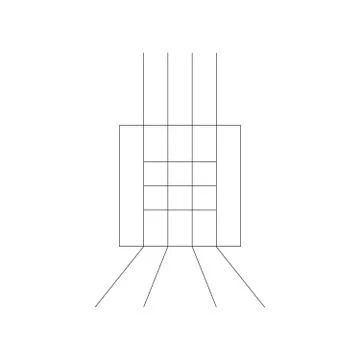 3d perspective lines or grid. Vector illustration isolated on white backgroun Stock Illustration