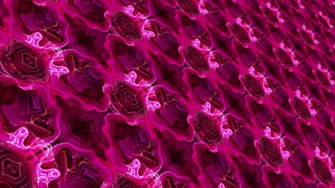 3D perspective pink purple red gradient chaos pattern Stock Footage 140734005