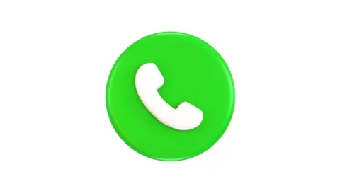 3d Phone call button animation Stock Footage 312117840