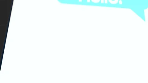 3D Phone Message Animation Video stock 314874194