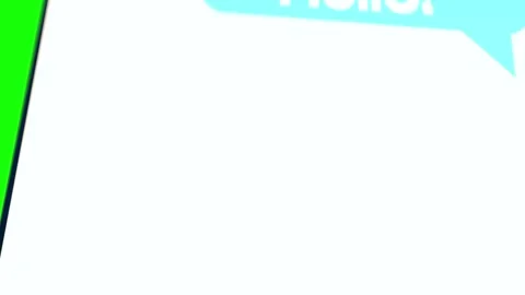 3D Phone Message Animation On Green Screen Stock Footage 314874184